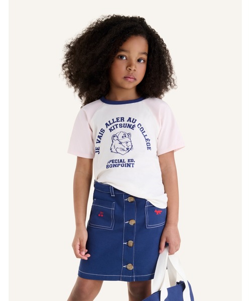 Maison Kitsune(メゾンキツネ)の「LULU TEE-SHIRT(Tシャツ/カットソー・キッズ・ホワイト×ピンク・110cm/150cm/140cm/130cm/120cm)」の5枚目の写真