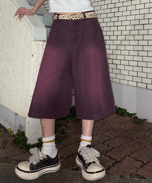 sedacle（セダクル）の「グリッターハーフデニム（デニムパンツ・メンズ・ボルドー/ブラック/インディゴブルー/ブルー系その他・MEDIUM/LARGE/SMALL）」の4枚目の写真