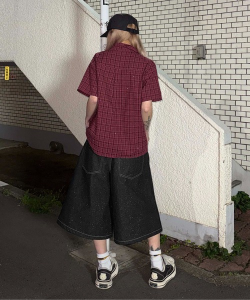 sedacle（セダクル）の「グリッターハーフデニム（デニムパンツ・メンズ・ボルドー/ブラック/インディゴブルー/ブルー系その他・MEDIUM/LARGE/SMALL）」の11枚目の写真
