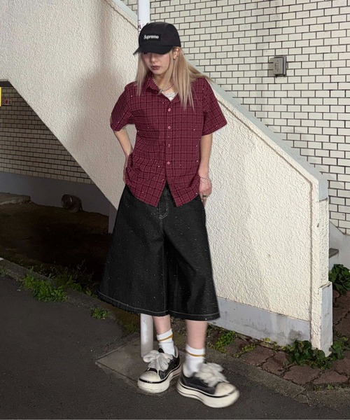 sedacle（セダクル）の「グリッターハーフデニム（デニムパンツ・メンズ・ボルドー/ブラック/インディゴブルー/ブルー系その他・MEDIUM/LARGE/SMALL）」の10枚目の写真