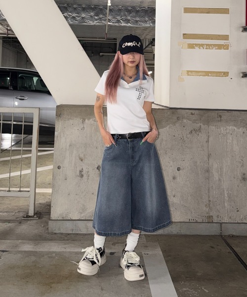 sedacle（セダクル）の「グリッターハーフデニム（デニムパンツ・メンズ・ボルドー/ブラック/インディゴブルー/ブルー系その他・MEDIUM/LARGE/SMALL）」の9枚目の写真