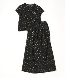 STEPS（ステップス）の「THOUSAND MILE/サウザンドマイル　フレンチスリーブシャツ&ロングパンツ フラワープリント 3点セット　FRENCHSLEEVESHIRT&LONGPANTS SET FLOWER PRINT（セットアップ）」