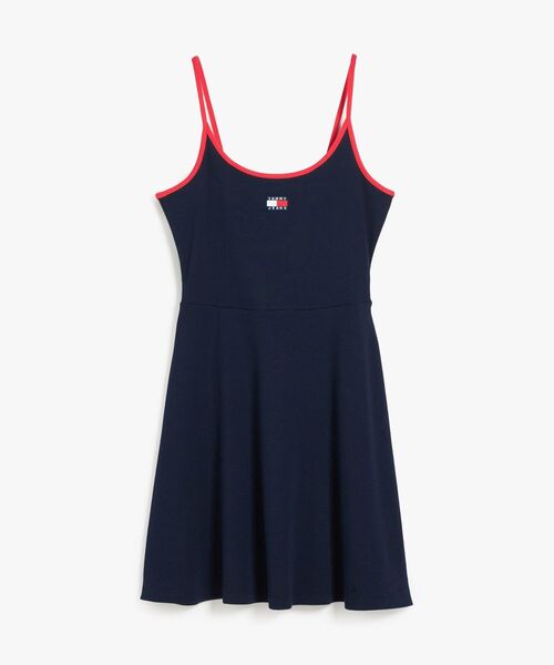 tommy jeans(トミー ジーンズ)の「【ウォニョン着用】フィットアンドフレアストラップバッジワンピース(ワンピース・レディース・マルチ・MEDIUM/SMALL/X-SMALL)」の4枚目の写真