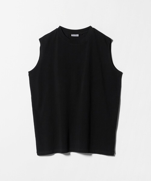 SandWaterr(サンドウォーター)の「<SandWaterr> BAGGY/T NS/ノースリーブ(Tシャツ/カットソー・メンズ・オフホワイト/ブラック・1/2)」の2枚目の写真