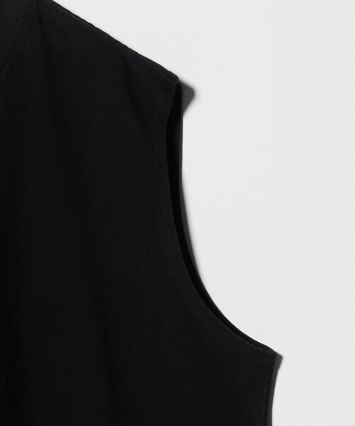 SandWaterr(サンドウォーター)の「<SandWaterr> BAGGY/T NS/ノースリーブ(Tシャツ/カットソー・メンズ・オフホワイト/ブラック・1/2)」の5枚目の写真