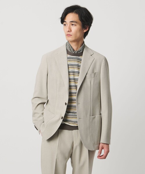 UNITED ARROWS（ユナイテッドアローズ）の「リネンコットン マルチボーダー ニット Tシャツ（Tシャツ/カットソー・メンズ・ネイビー/ベージュ・L/S/M）」の5枚目の写真