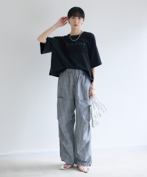 Paradise Picnic（パラダイスピクニック）の「TRANOI. チュールベアワイドTシャツ（Tシャツ/カットソー・レディース・チャコールグレー/ホワイト/カーキ/ブラック・FREE）」の17枚目の写真