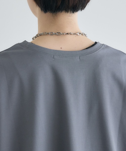 Paradise Picnic（パラダイスピクニック）の「TRANOI. チュールベアワイドTシャツ（Tシャツ/カットソー・レディース・チャコールグレー/ホワイト/カーキ/ブラック・FREE）」の20枚目の写真