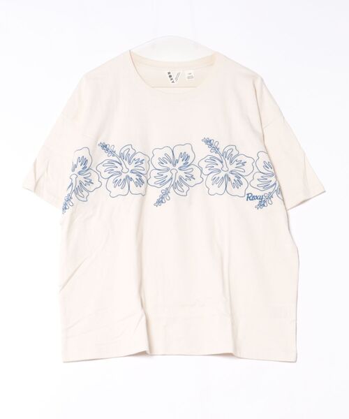 ROXY（ロキシー）の「ROXY/ロキシー 半袖 Tシャツ オーバーサイズ ハイビスカス 刺繍 BREAK LINE RST262036（Tシャツ/カットソー・レディース・ブラック/ホワイト/イエロー・M/L）」の12枚目の写真