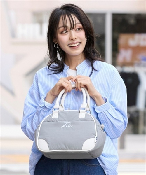 nissen(ニッセン)の「FILA 11ポケット軽量2WAYボンディングミニボストンバッグ(ボストンバッグ・レディース・ブラック/グレー・FREE)」の4枚目の写真
