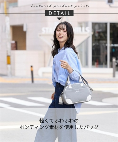 nissen(ニッセン)の「FILA 11ポケット軽量2WAYボンディングミニボストンバッグ(ボストンバッグ・レディース・ブラック/グレー・FREE)」の15枚目の写真