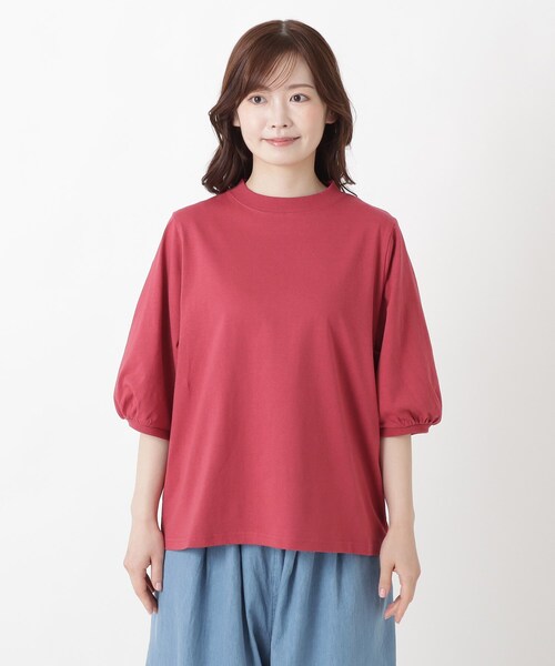 one'sterrace(ワンズテラス)の「【リンネル7月号掲載】パフスリーブ コットンカットソープルオーバー(Tシャツ/カットソー・レディース・ブラック系8/ブルー系その他7/グリーン系その他6/レッド系9/ベージュ系その他7/アイボリー系8・02)」の8枚目の写真