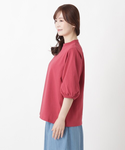 one'sterrace(ワンズテラス)の「【リンネル7月号掲載】パフスリーブ コットンカットソープルオーバー(Tシャツ/カットソー・レディース・ブラック系8/ブルー系その他7/グリーン系その他6/レッド系9/ベージュ系その他7/アイボリー系8・02)」の9枚目の写真