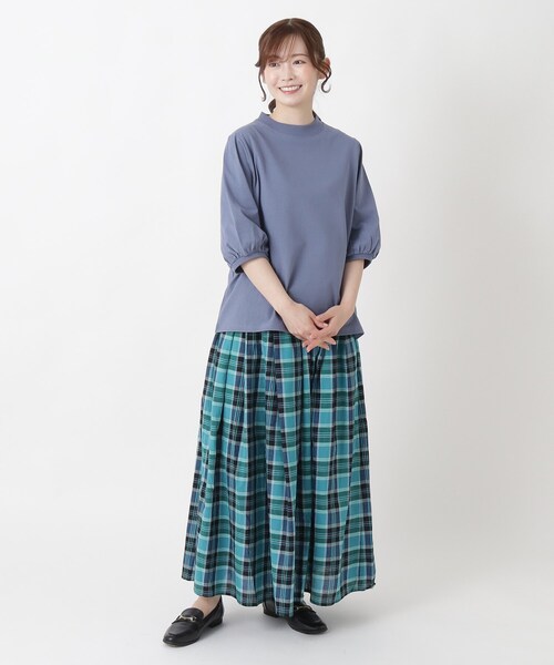 one'sterrace(ワンズテラス)の「【リンネル7月号掲載】パフスリーブ コットンカットソープルオーバー(Tシャツ/カットソー・レディース・ブラック系8/ブルー系その他7/グリーン系その他6/レッド系9/ベージュ系その他7/アイボリー系8・02)」の16枚目の写真