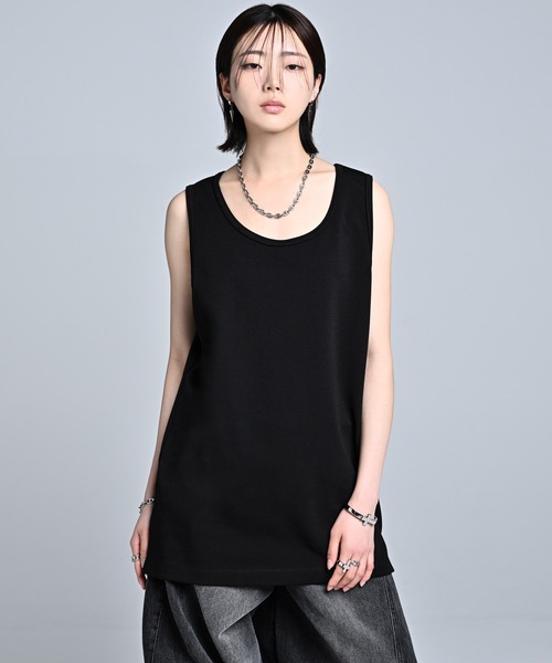 ADRER（アドラー）の「Punch Layered Oversize Tank Top ／ ポンチ レイヤード オーバーサイズタンクトップ（タンクトップ・メンズ・ホワイト/ブラック・L/M/S/XS）」の16枚目の写真