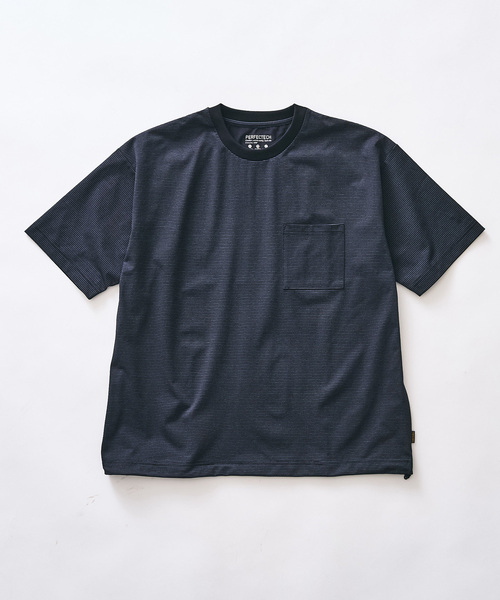 417 EDIFICE(フォーワンセブンエディフィス)の「PERFECTECH / パーフェクテック ショートスリーブT(Tシャツ/カットソー・メンズ・ブラック系その他/ブラック/ダークブルー/ネイビー/ホワイト・LARGE/MEDIUM/SMALL/X-LARGE)」の14枚目の写真