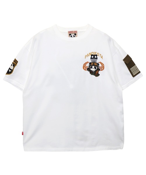 PANDIESTA(パンディエスタ)の「パラシュートパンダTシャツ(M2)(Tシャツ/カットソー・メンズ・ホワイト/ブラック/カーキ・M/L/XXL/XL)」の15枚目の写真