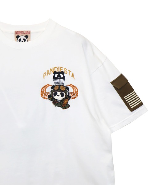 PANDIESTA(パンディエスタ)の「パラシュートパンダTシャツ(M2)(Tシャツ/カットソー・メンズ・ホワイト/ブラック/カーキ・M/L/XXL/XL)」の18枚目の写真