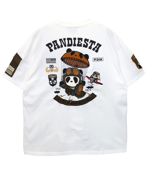 PANDIESTA(パンディエスタ)の「パラシュートパンダTシャツ(M2)(Tシャツ/カットソー・メンズ・ホワイト/ブラック/カーキ・M/L/XXL/XL)」の21枚目の写真
