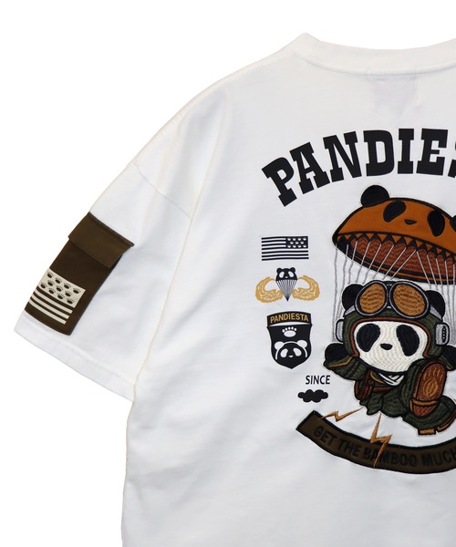PANDIESTA(パンディエスタ)の「パラシュートパンダTシャツ(M2)(Tシャツ/カットソー・メンズ・ホワイト/ブラック/カーキ・M/L/XXL/XL)」の22枚目の写真