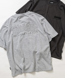 THRASHER（スラッシャー）の「【at】〔THRASHER スラッシャー〕ZOZO限定 フレイムロゴアップリケ スウェットTシャツ セットアップ展開有（Tシャツ/カットソー）」