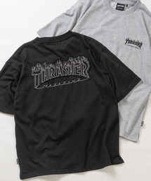 THRASHER（スラッシャー）の「【at】〔THRASHER スラッシャー〕ZOZO限定 フレイムロゴアップリケ スウェットTシャツ セットアップ展開有（Tシャツ/カットソー）」