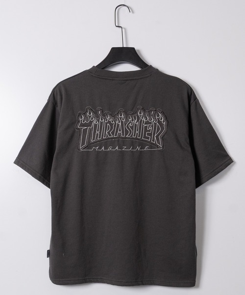 THRASHER(スラッシャー)の「【at】〔THRASHER/スラッシャー〕ZOZO限定 フレイムロゴアップリケ スウェットTシャツ セットアップ展開有(Tシャツ/カットソー・メンズ・チャコールグレー/ブラック/アッシュグレー・X-LARGE/LARGE/MEDIUM)」の13枚目の写真