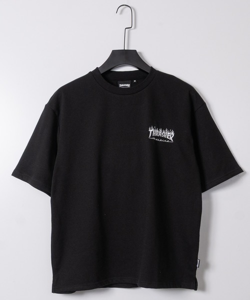THRASHER(スラッシャー)の「【at】〔THRASHER/スラッシャー〕ZOZO限定 フレイムロゴアップリケ スウェットTシャツ セットアップ展開有(Tシャツ/カットソー・メンズ・チャコールグレー/ブラック/アッシュグレー・X-LARGE/LARGE/MEDIUM)」の10枚目の写真