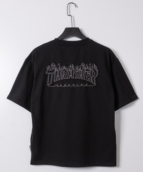 THRASHER(スラッシャー)の「【at】〔THRASHER/スラッシャー〕ZOZO限定 フレイムロゴアップリケ スウェットTシャツ セットアップ展開有(Tシャツ/カットソー・メンズ・チャコールグレー/ブラック/アッシュグレー・X-LARGE/LARGE/MEDIUM)」の11枚目の写真