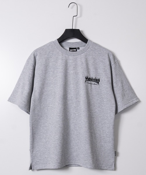 THRASHER(スラッシャー)の「【at】〔THRASHER/スラッシャー〕ZOZO限定 フレイムロゴアップリケ スウェットTシャツ セットアップ展開有(Tシャツ/カットソー・メンズ・チャコールグレー/ブラック/アッシュグレー・X-LARGE/LARGE/MEDIUM)」の14枚目の写真