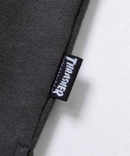 THRASHER(スラッシャー)の「【at】〔THRASHER/スラッシャー〕ZOZO限定 フレイムロゴアップリケ スウェットTシャツ セットアップ展開有(Tシャツ/カットソー・メンズ・チャコールグレー/ブラック/アッシュグレー・X-LARGE/LARGE/MEDIUM)」の6枚目の写真