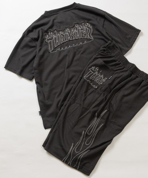 THRASHER(スラッシャー)の「【at】〔THRASHER/スラッシャー〕ZOZO限定 フレイムロゴアップリケ スウェットTシャツ セットアップ展開有(Tシャツ/カットソー・メンズ・チャコールグレー/ブラック/アッシュグレー・X-LARGE/LARGE/MEDIUM)」の22枚目の写真