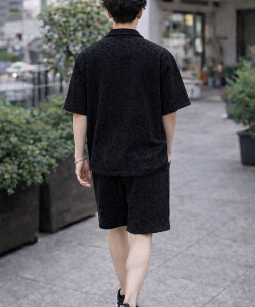 VIBGYOR（ヴィブジョー）の「【Bls】 【ZM】【Bling Leads】レオパード柄 パイルオープンカラーシャツ(BL)（シャツ/ブラウス・メンズ・チャコールグレー/ブラック/ホワイト・LARGE/MEDIUM）」の7枚目の写真