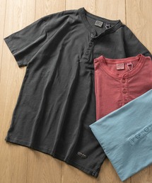【h】〔Goodwear/グッドウェア〕USAコットン ヘビーウェイト ヘンリーネック ピグメント半袖Tシャツ/無地T