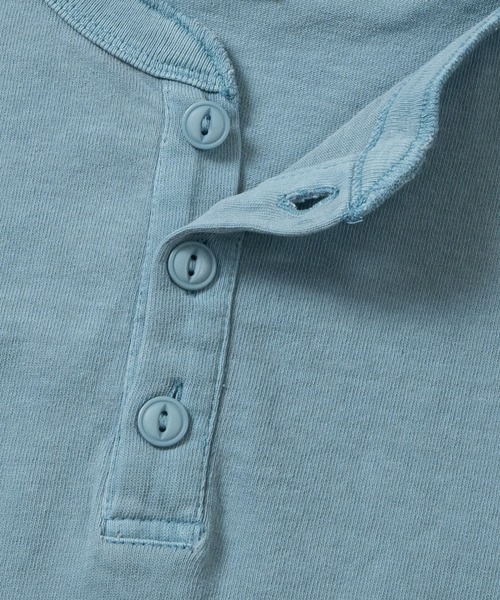Goodwear(グッドウェア)の「【h】〔Goodwear/グッドウェア〕USAコットン ヘビーウェイト ヘンリーネック ピグメント半袖Tシャツ/無地T(Tシャツ/カットソー・メンズ・ライトブルー/チャコールグレー/ピンク・SMALL/LARGE/MEDIUM)」の5枚目の写真