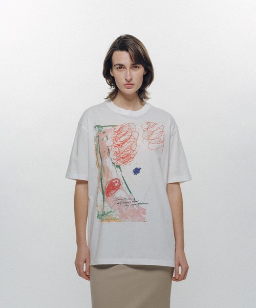 KEISUKEYOSHIDA(ケイスケヨシダ)の「Raco T-shirt(Tシャツ/カットソー・レディース・ブラック/ホワイト・L/M/S)」の2枚目の写真
