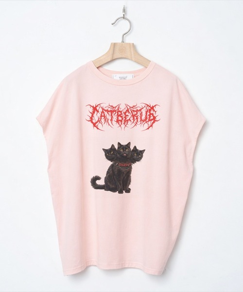 bedsidedrama（ベットサイドドラマ）の「BEDSIDEDRAMA/ベッドサイドドラマ/CATBERUS Dress Tee（Tシャツ/カットソー・レディース・ブラック/ホワイト/ピンク・1）」の3枚目の写真