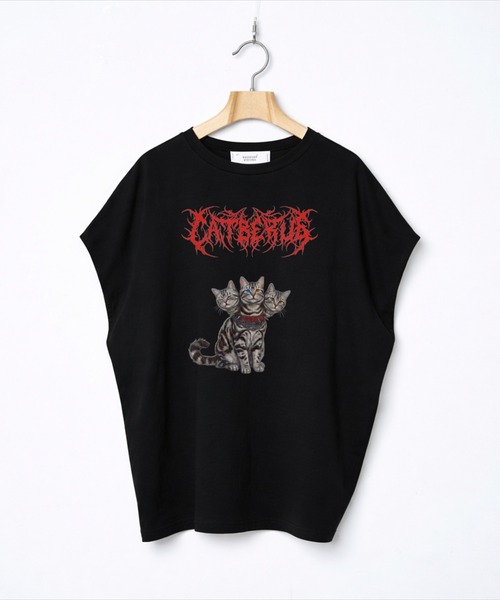 bedsidedrama（ベットサイドドラマ）の「BEDSIDEDRAMA/ベッドサイドドラマ/CATBERUS Dress Tee（Tシャツ/カットソー・レディース・ブラック/ホワイト/ピンク・1）」の2枚目の写真