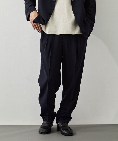 GOOD PEOPLE GOOD STITCHING GOOD PRODUCT(グッドピープルグッドスティッチンググッドプロダクト)の「3-Tuck Drawstring Easy Pants(スラックス・メンズ・カーキ/ネイビー・L/M/S)」の3枚目の写真