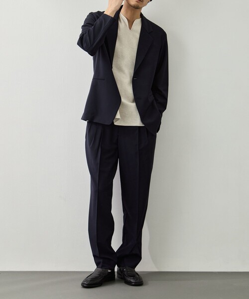 GOOD PEOPLE GOOD STITCHING GOOD PRODUCT(グッドピープルグッドスティッチンググッドプロダクト)の「3-Tuck Drawstring Easy Pants(スラックス・メンズ・カーキ/ネイビー・L/M/S)」の6枚目の写真