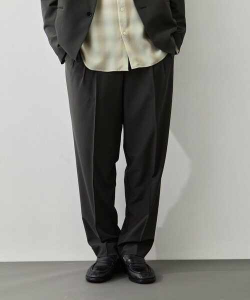 GOOD PEOPLE GOOD STITCHING GOOD PRODUCT(グッドピープルグッドスティッチンググッドプロダクト)の「3-Tuck Drawstring Easy Pants(スラックス・メンズ・カーキ/ネイビー・L/M/S)」の12枚目の写真
