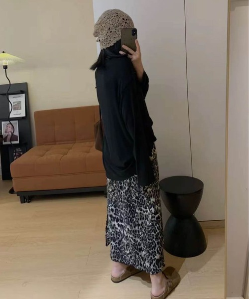 AsheKsha(アシクシャ)の「ストレートスカート(スカート・レディース・ブラック×ホワイト・M)」の3枚目の写真
