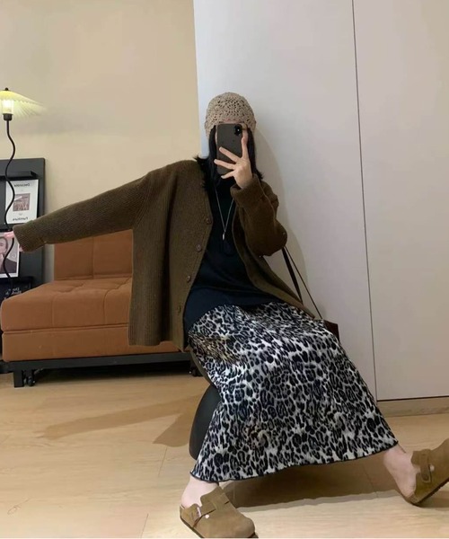 AsheKsha(アシクシャ)の「ストレートスカート(スカート・レディース・ブラック×ホワイト・M)」の5枚目の写真