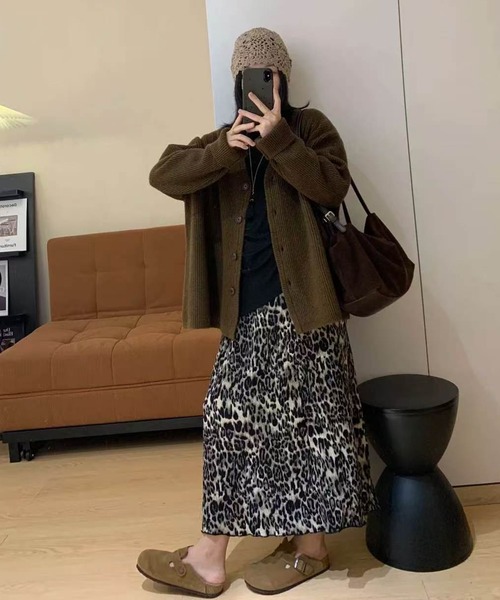 AsheKsha(アシクシャ)の「ストレートスカート(スカート・レディース・ブラック×ホワイト・M)」の6枚目の写真