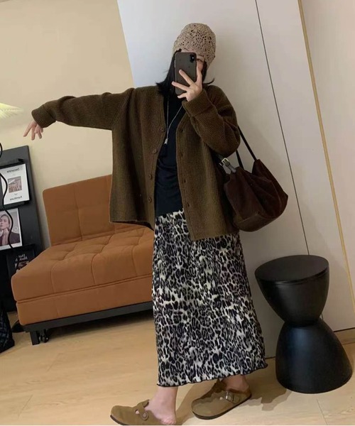 AsheKsha(アシクシャ)の「ストレートスカート(スカート・レディース・ブラック×ホワイト・M)」の7枚目の写真