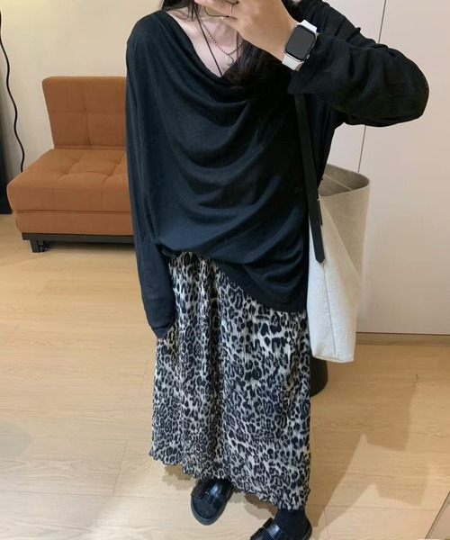 AsheKsha(アシクシャ)の「ストレートスカート(スカート・レディース・ブラック×ホワイト・M)」の14枚目の写真