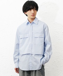 MinoriTY | 【MinoriTY】ペンシルチェックレイヤードシャツ メンズ 春服 夏服 ユニセックス(シャツ/ブラウス)