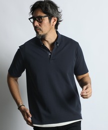 The DUFFER of ST.GEORGE | 'COOLFIBER' PLATING FUNCTIONAL SMART POLO:吸水速乾・防シワ クールファイバー 台衿付 ボタンダウン ビジカジ 綺麗目ポロシャツ(ポロシャツ)