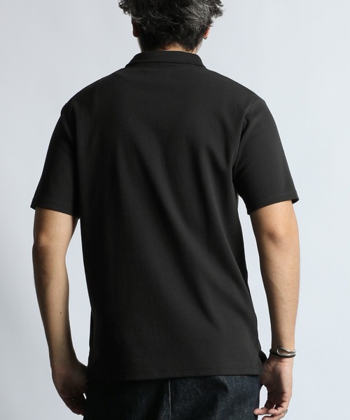 The DUFFER of ST.GEORGE(ザダファーオブセントジョージ)の「'COOLFIBER' PLATING FUNCTIONAL SMART POLO:吸水速乾・防シワ クールファイバー 台衿付 ボタンダウン ビジカジ 綺麗目ポロシャツ(ポロシャツ・メンズ・チャコールグレー/ブラック/ホワイト/ネイビー・X-LARGE/LARGE/MEDIUM/SMALL)」の14枚目の写真
