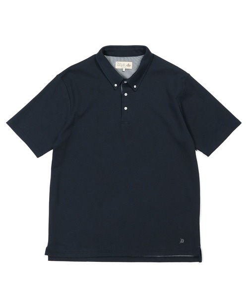 The DUFFER of ST.GEORGE(ザダファーオブセントジョージ)の「'COOLFIBER' PLATING FUNCTIONAL SMART POLO:吸水速乾・防シワ クールファイバー 台衿付 ボタンダウン ビジカジ 綺麗目ポロシャツ(ポロシャツ・メンズ・チャコールグレー/ブラック/ホワイト/ネイビー・X-LARGE/LARGE/MEDIUM/SMALL)」の18枚目の写真